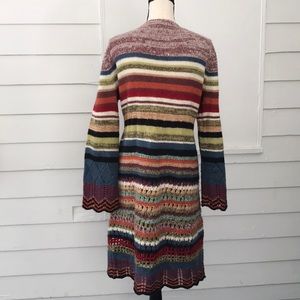 Relais Knitware Sweaters - Relais Long Cardigan Sweater Multicolor Boho L Relais Knitware Sweaters - Relais Long Cardigan Sweater Multicolor Boho L